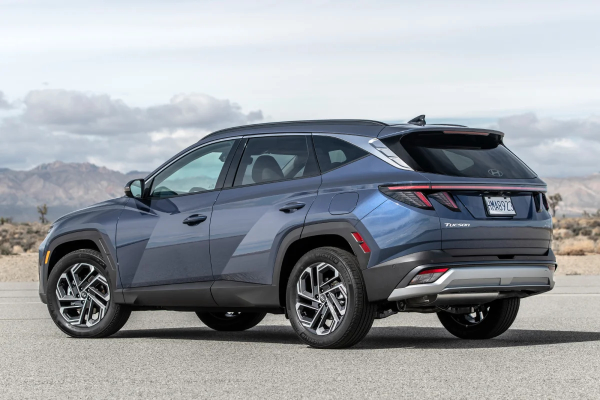 rear side view of a 2026 Hyundai Tucson